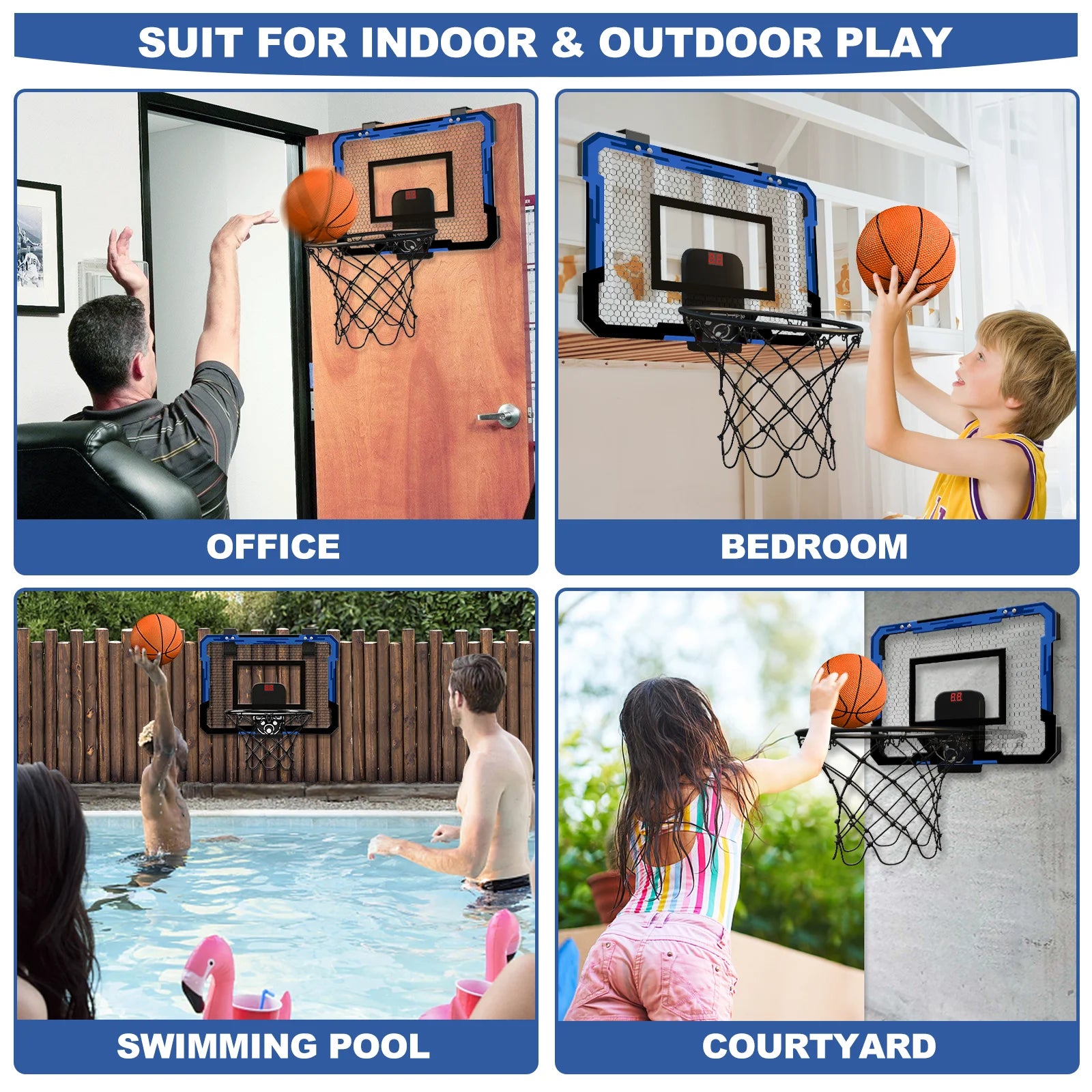 Foldable Kids Basketball Hoop Set – Indoor & Outdoor Fun