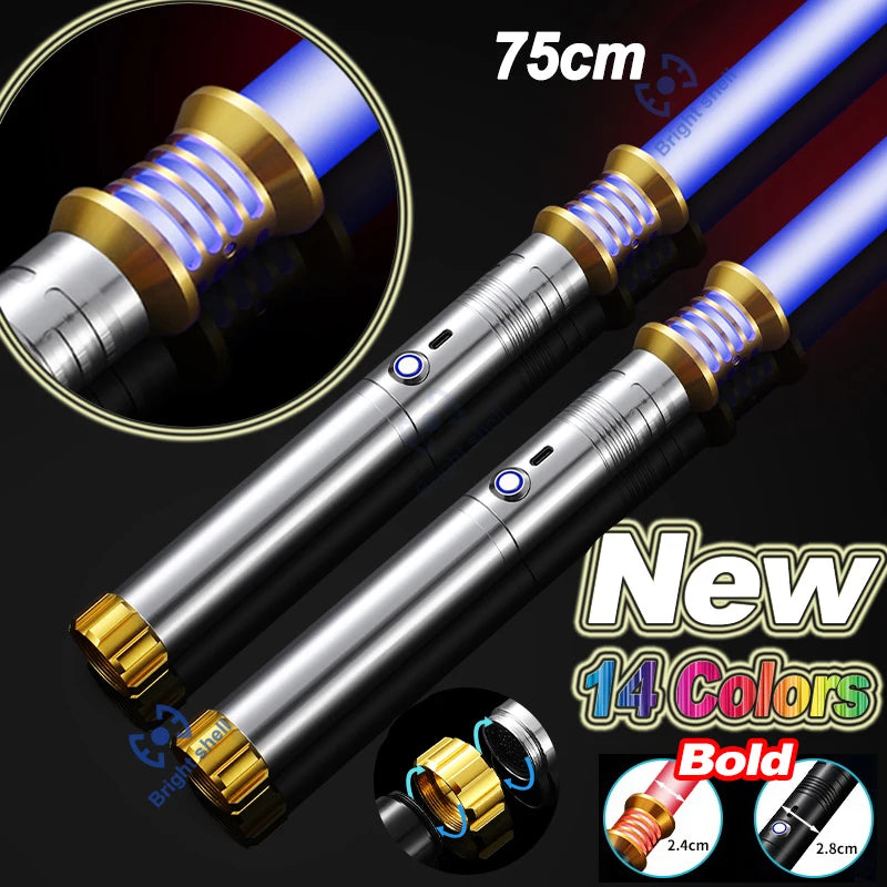 RGB Metal Lightsaber Laser Sword – 15 Color Change with Sound Effects