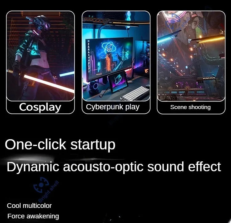 RGB Metal Lightsaber Laser Sword – 15 Color Change with Sound Effects