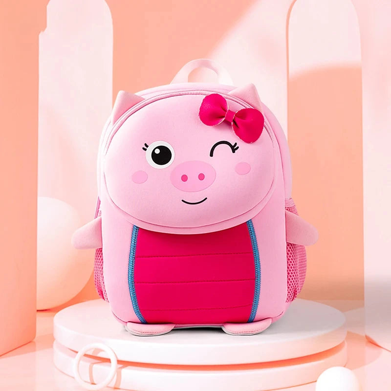 3D Animal Kids School Backpack – Mini Kindergarten Book Bag for Boys & Girls