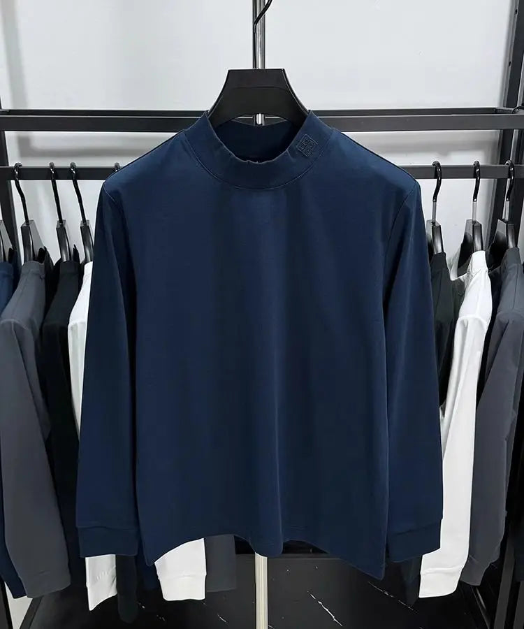 Luxury Men's Embroidered Long Sleeve T-Shirt