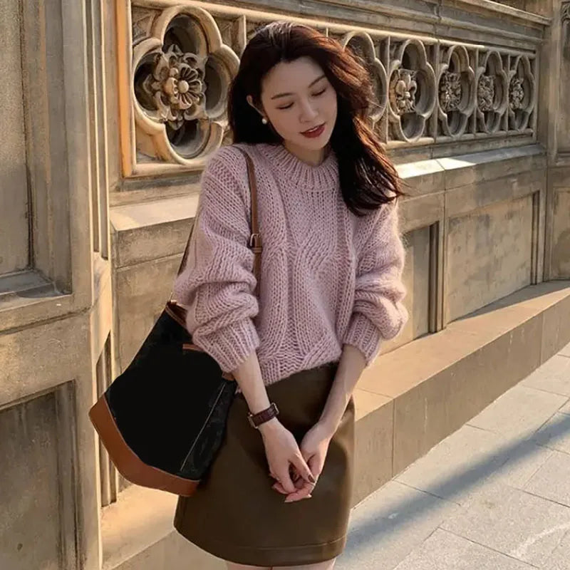 Lucyever Women's Lazy Style Knit Sweater