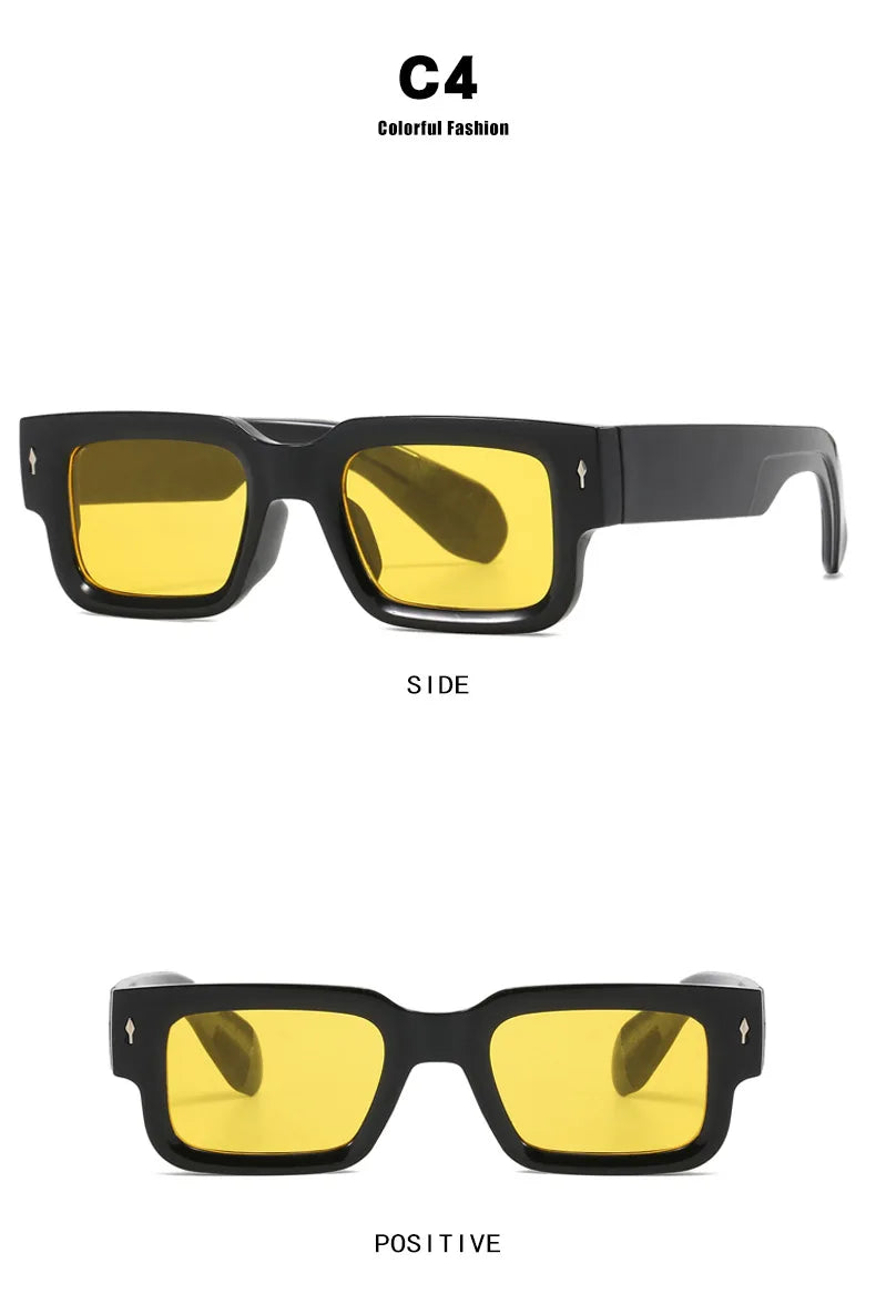 LNFCXI Retro Men Square Sunglasses