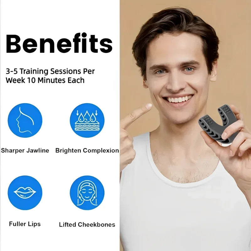 U-Shape Facial Jaw Exerciser & Neck Toning Device