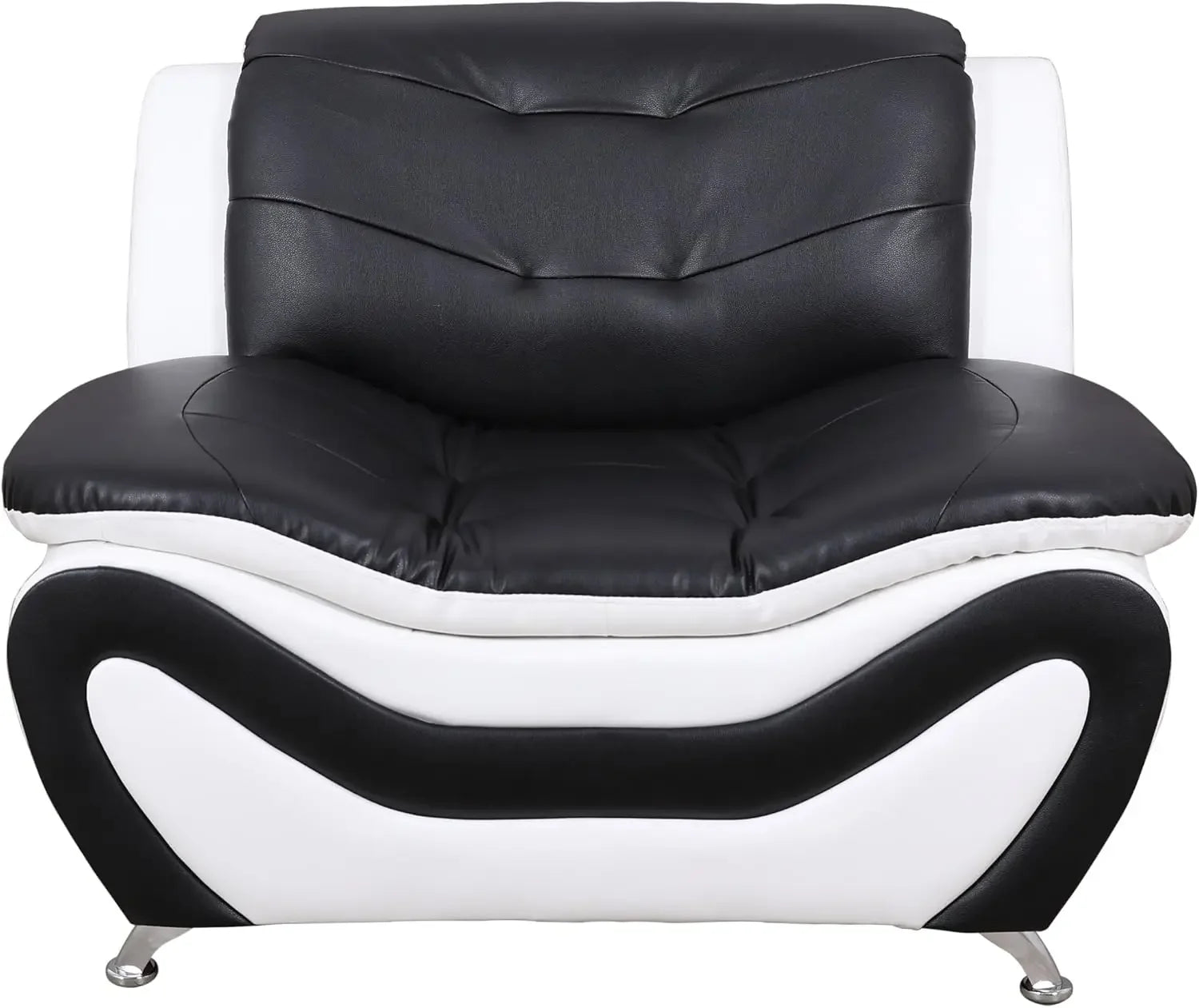 Aldo 3-Piece Modern Sofa Set - Black/Red Living Room Furniture