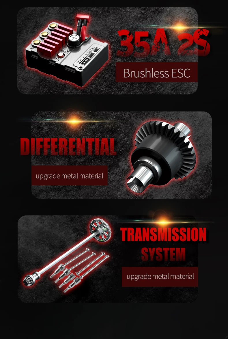 1:16 High-Speed 4WD RC Car - 70KM/H or 50KM/H