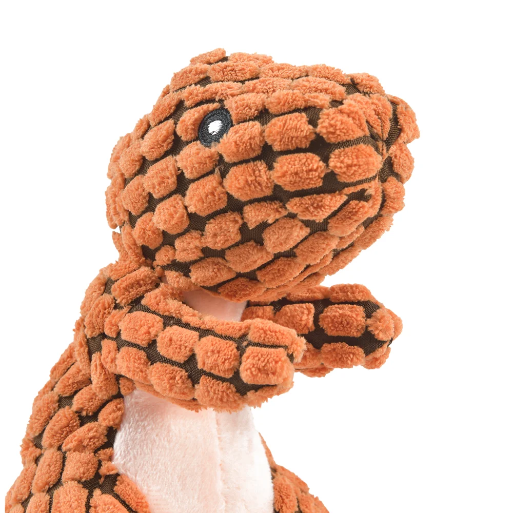 Interactive Plush Dinosaur Chew Toy for Small Dogs and Cats