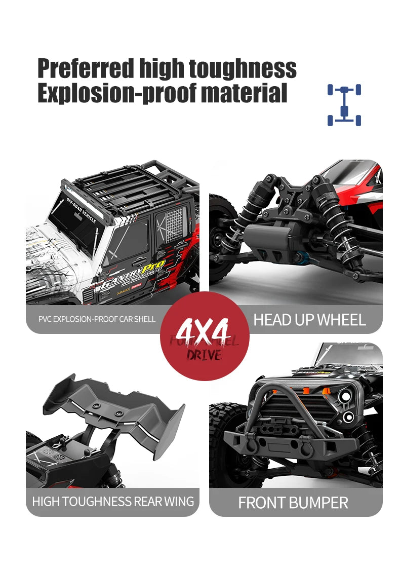 1:16 High-Speed 4WD RC Car - 70KM/H or 50KM/H