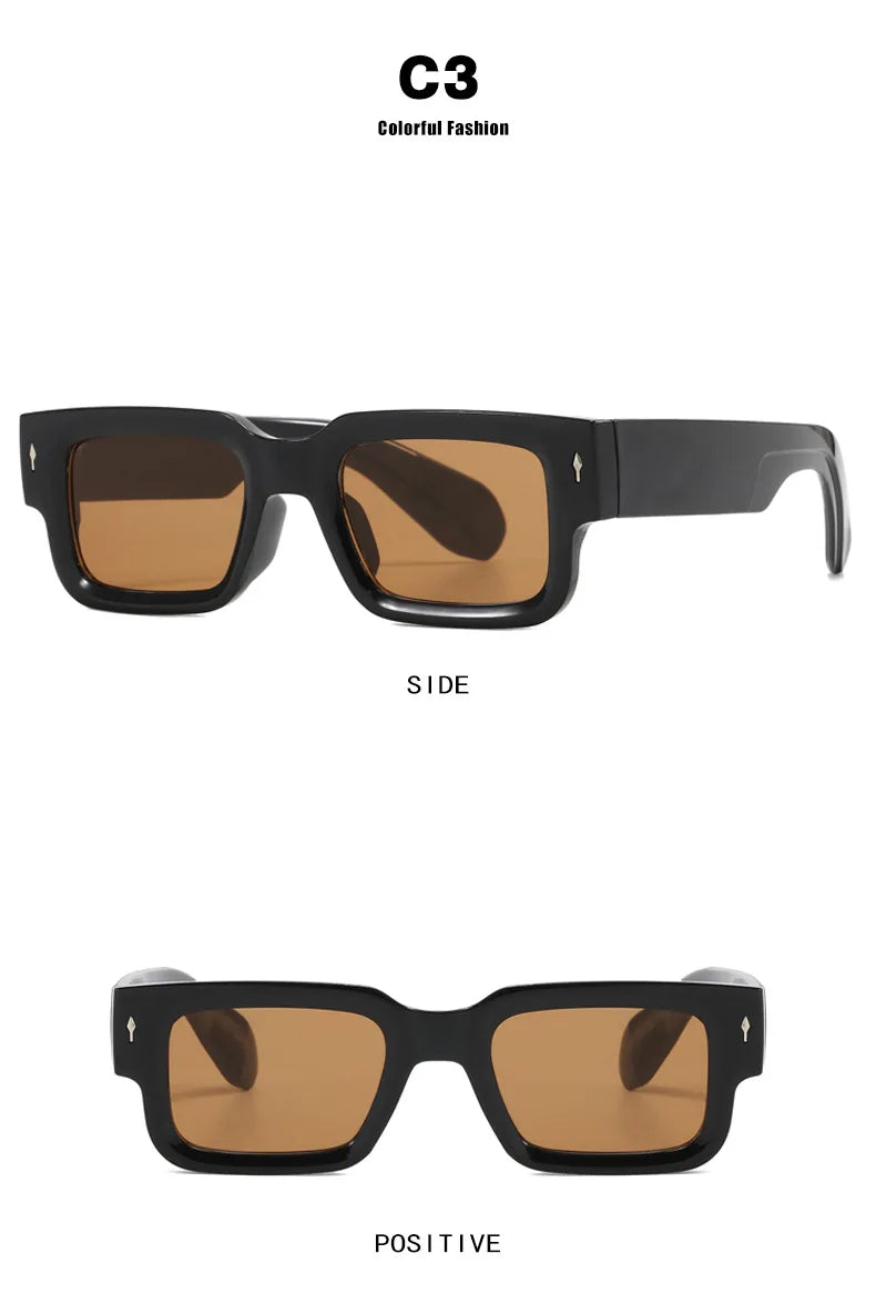 LNFCXI Retro Men Square Sunglasses