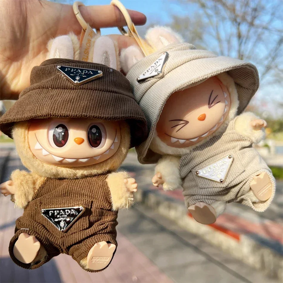 Labubu Corduroy Mini Doll Clothing Set – Cute Vinyl Doll Accessories