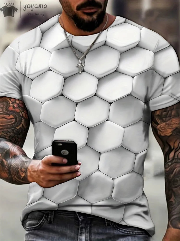 Men's 3D Printed Gradient Streetwear T-Shirt