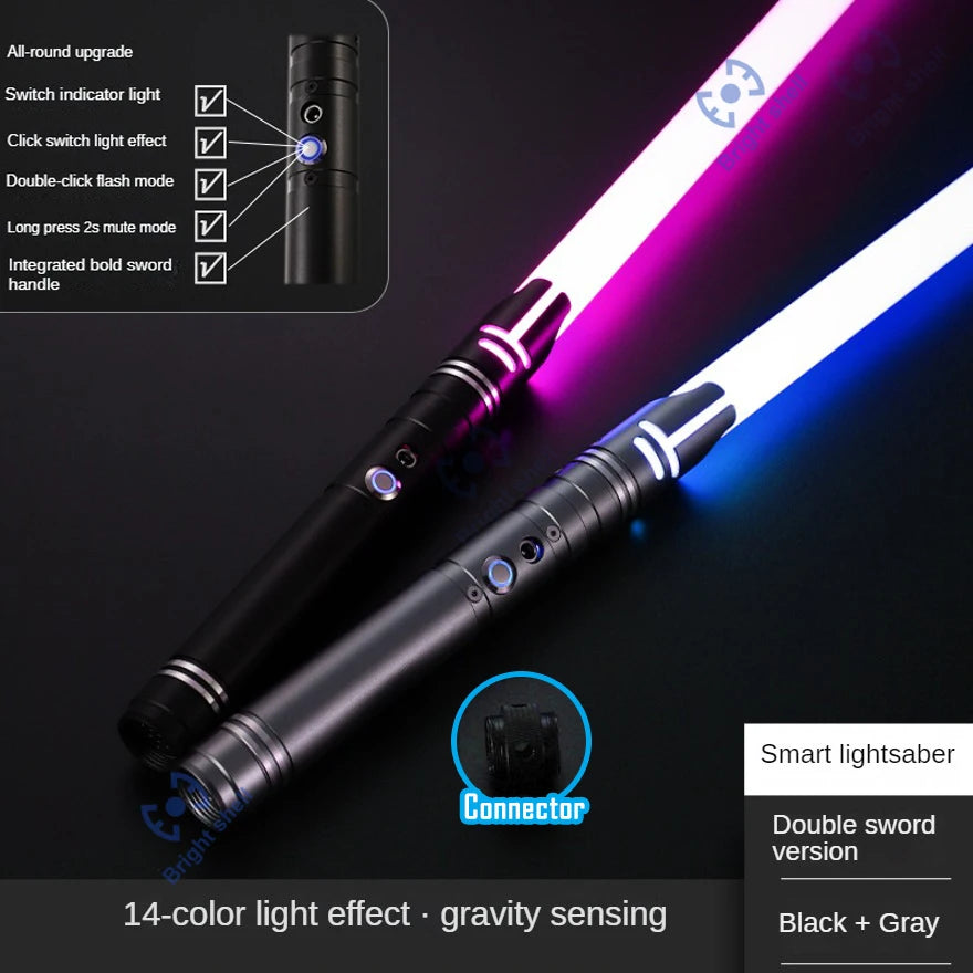 RGB Metal Lightsaber Laser Sword – 15 Color Change with Sound Effects