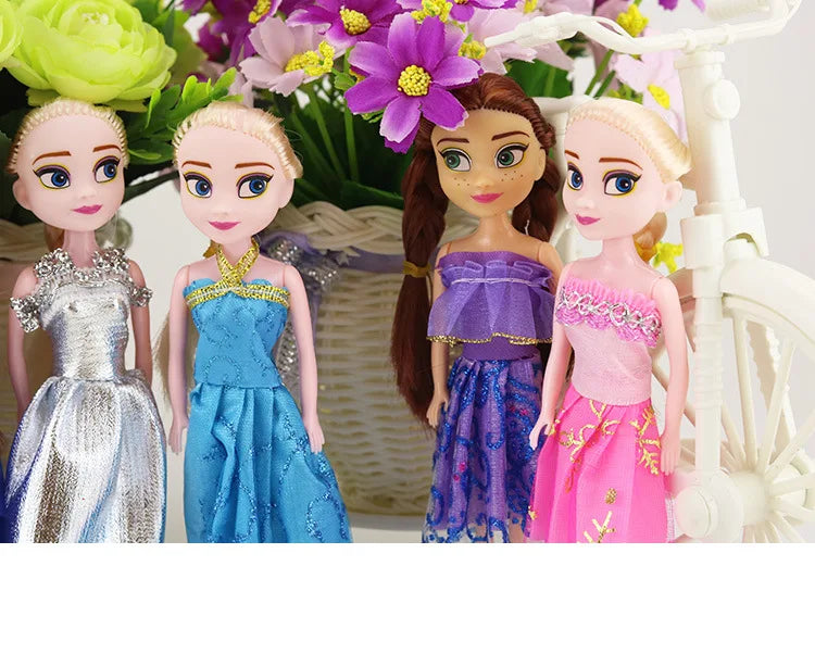 16CM Disney Frozen Princess Dolls - Elsa & Anna