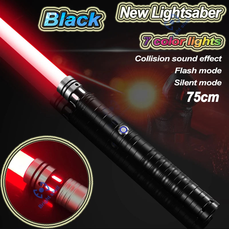 RGB Metal Lightsaber Laser Sword – 15 Color Change with Sound Effects