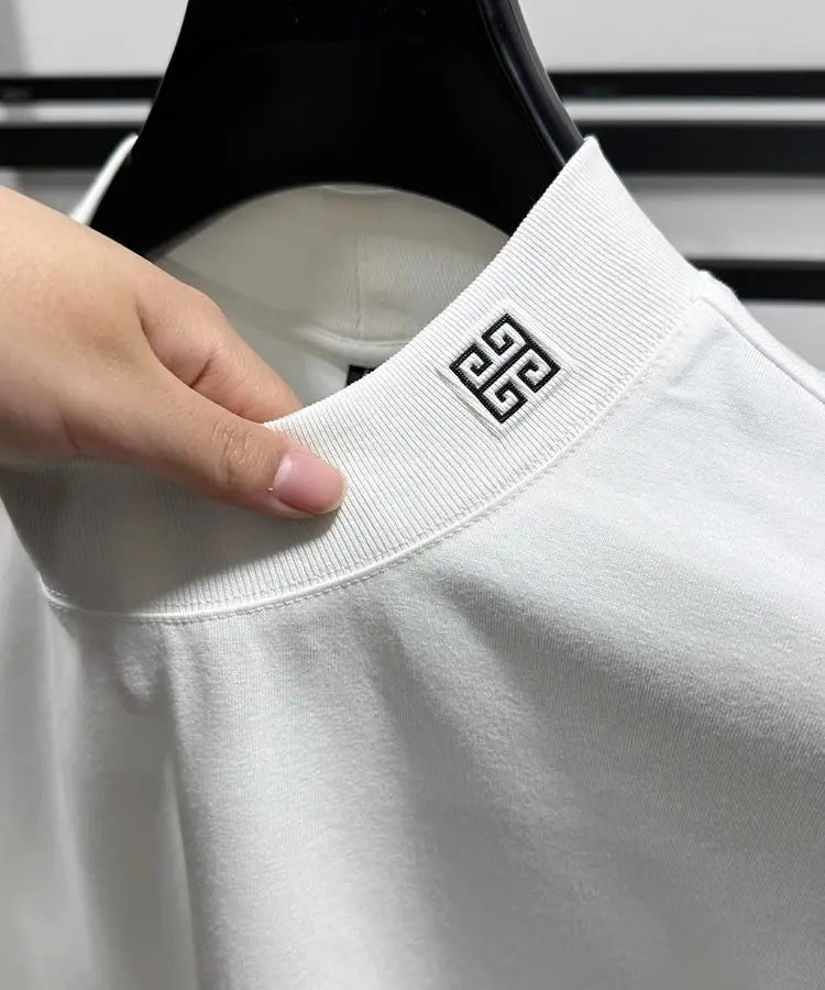 Luxury Men's Embroidered Long Sleeve T-Shirt