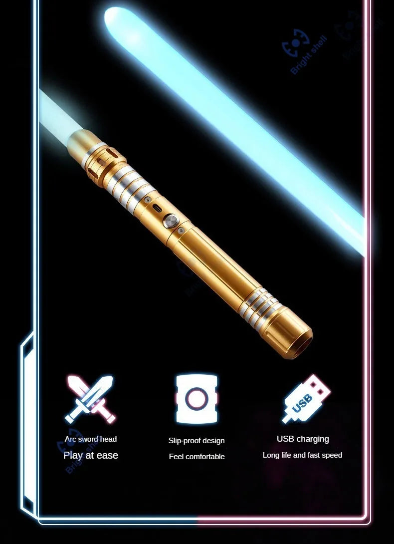 RGB Metal Lightsaber Laser Sword – 15 Color Change with Sound Effects