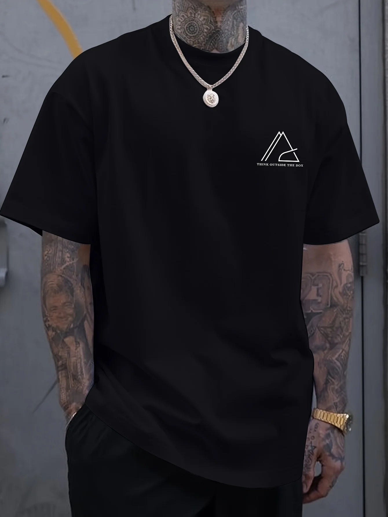 Creative Geometric Print Men's T-Shirt