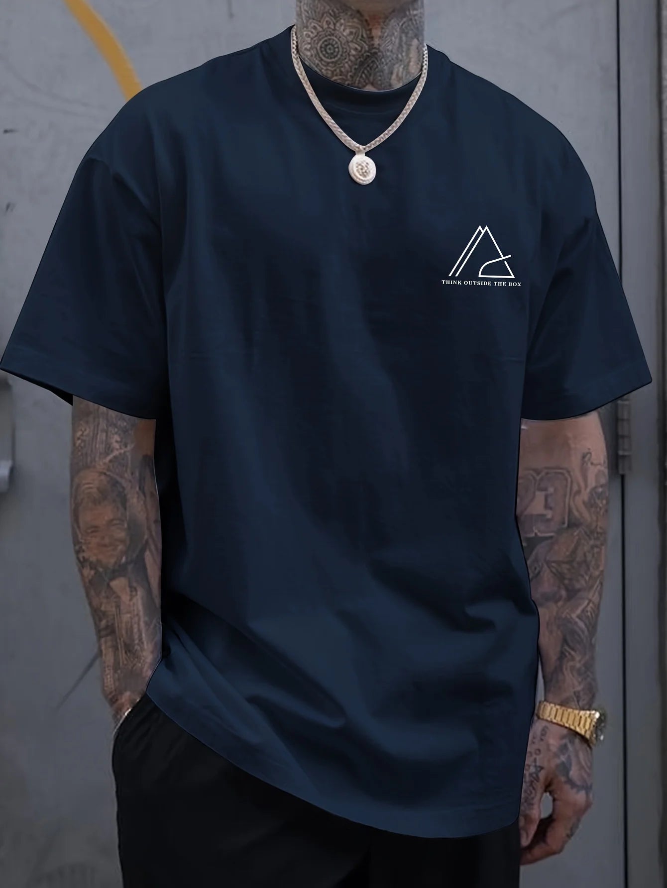 Creative Geometric Print Men's T-Shirt