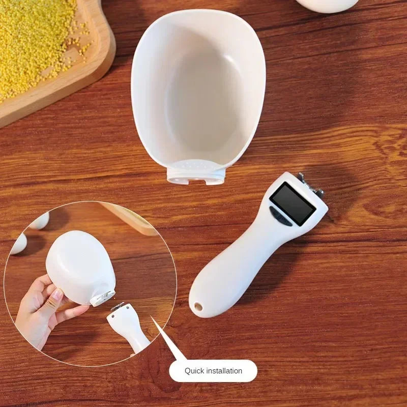 Digital Pet Food Measuring Scoop with LED Display for Dogs and Cats