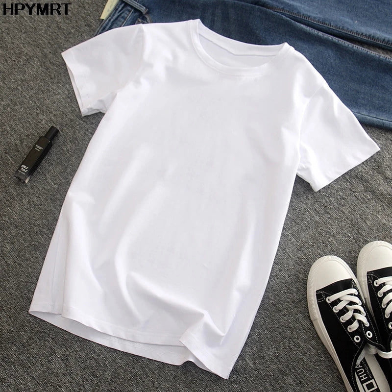 Casual Men's White T-Shirt – Hipster Harajuku Short Sleeve Tee