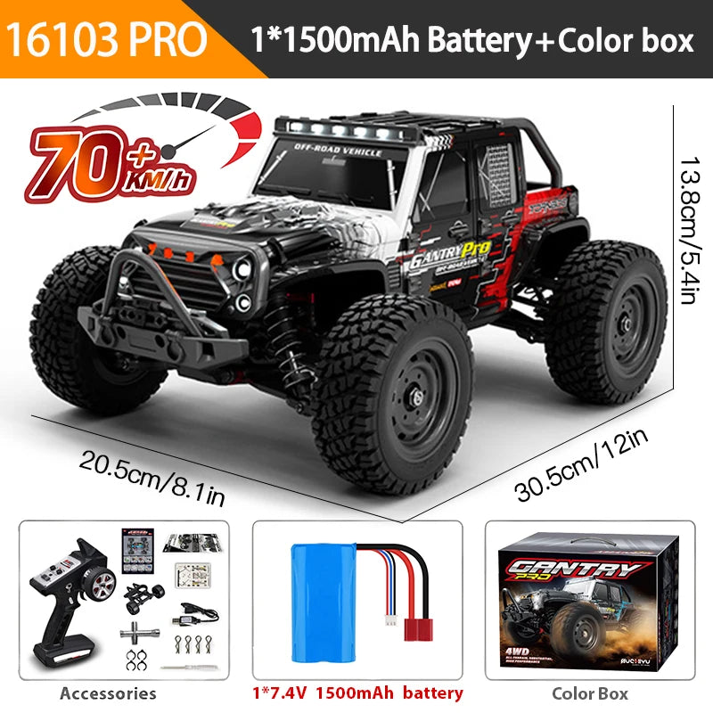 1:16 High-Speed 4WD RC Car - 70KM/H or 50KM/H