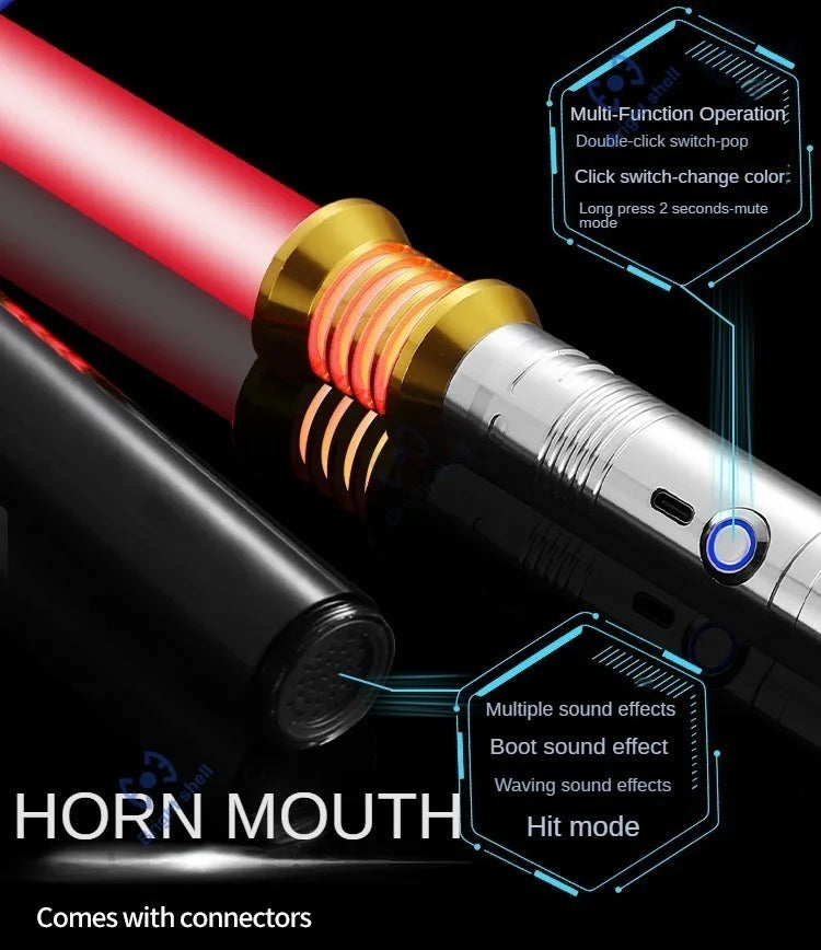 RGB Metal Lightsaber Laser Sword – 15 Color Change with Sound Effects