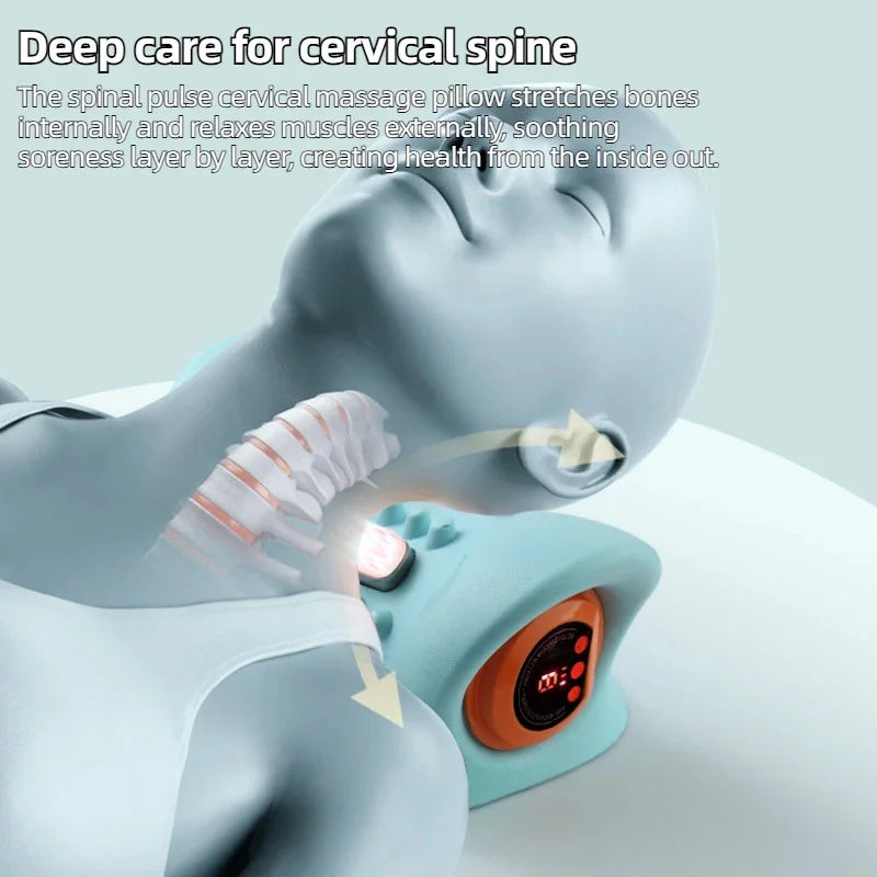 Electric Neck Massager with Infrared Heating & Airbag Traction