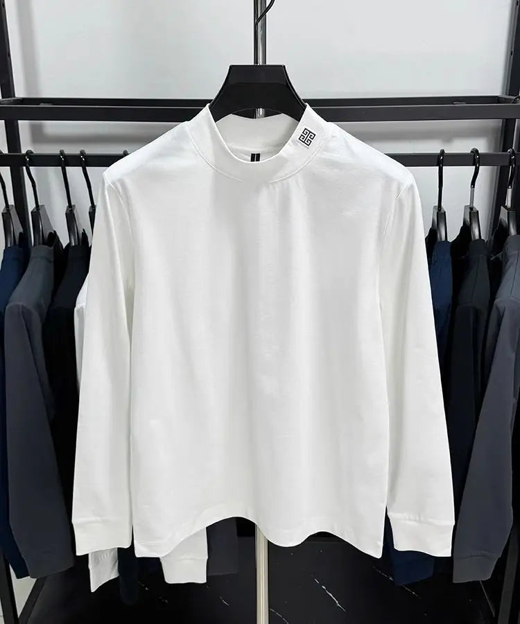 Luxury Men's Embroidered Long Sleeve T-Shirt