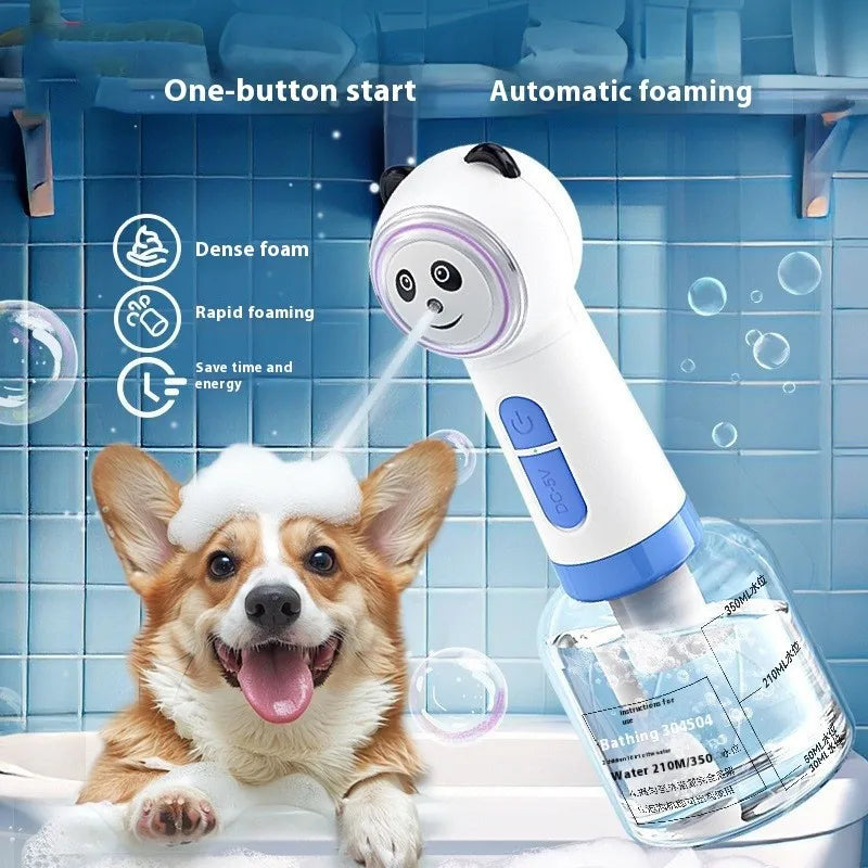Panda Pet Bubble Machine for Cat and Dog Bathing Grooming Tool