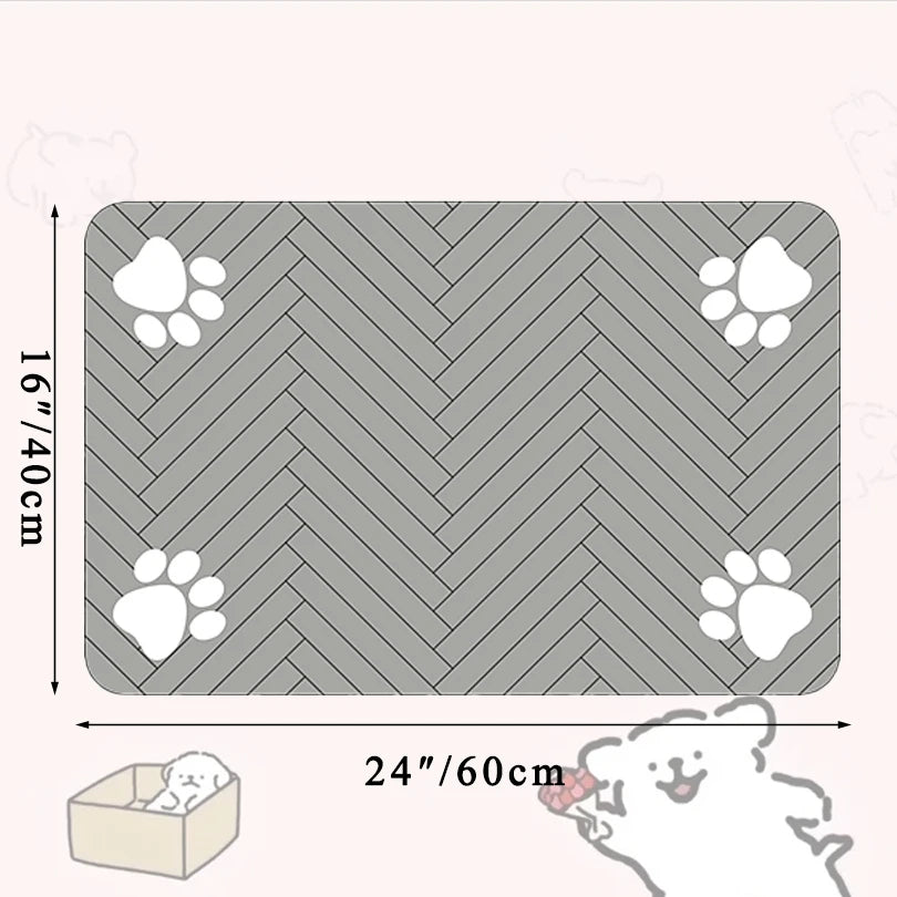 Waterproof Pet Food Mat for Dogs and Cats with Non-Slip Backing