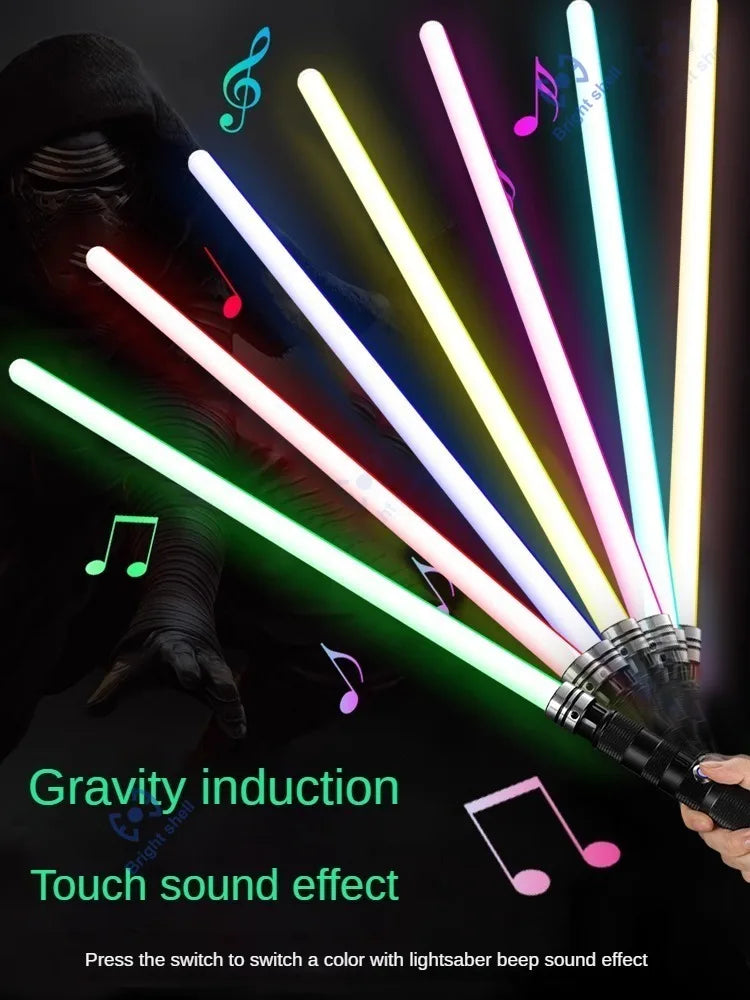 RGB Metal Lightsaber Laser Sword – 15 Color Change with Sound Effects