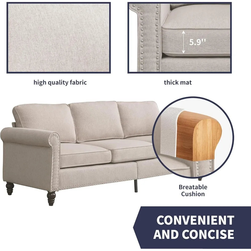 3 Piece Modular Living Room Sofa Set - Sectional Couch Set