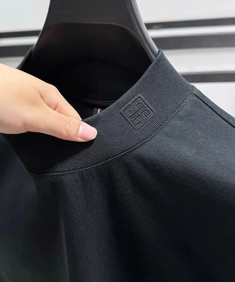 Luxury Men's Embroidered Long Sleeve T-Shirt