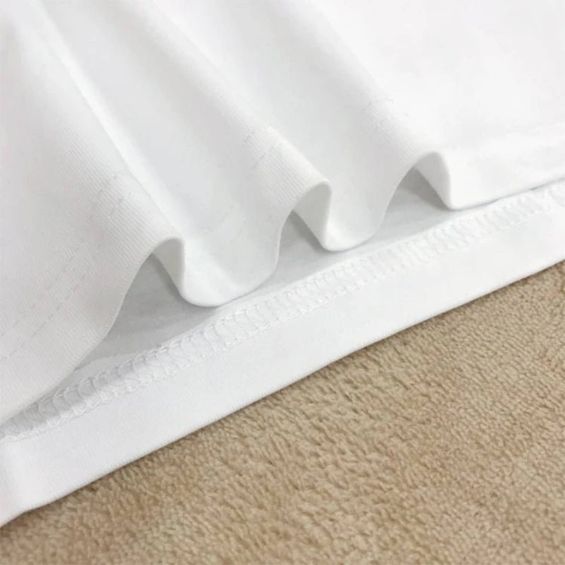 Casual Men's White T-Shirt – Hipster Harajuku Short Sleeve Tee