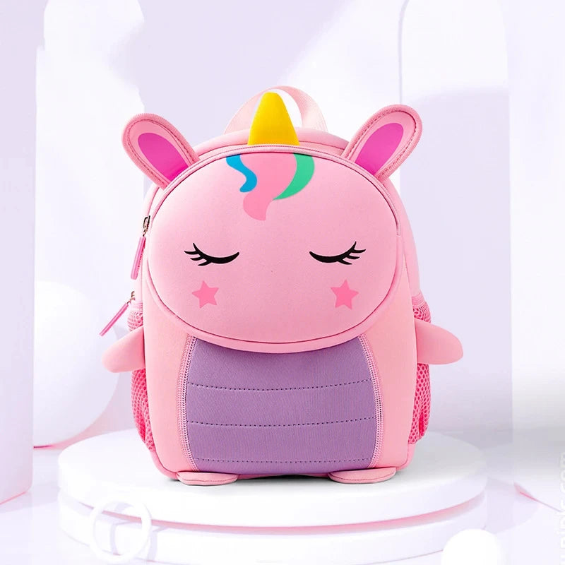 3D Animal Kids School Backpack – Mini Kindergarten Book Bag for Boys & Girls