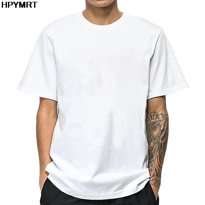 Casual Men's White T-Shirt – Hipster Harajuku Short Sleeve Tee