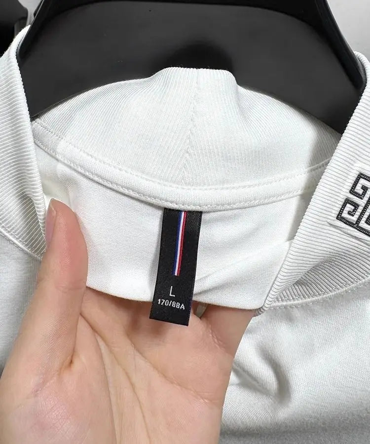 Luxury Men's Embroidered Long Sleeve T-Shirt