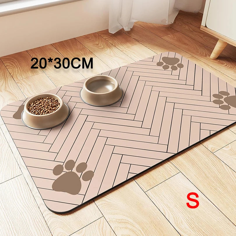 Waterproof Pet Food Mat for Dogs and Cats with Non-Slip Backing