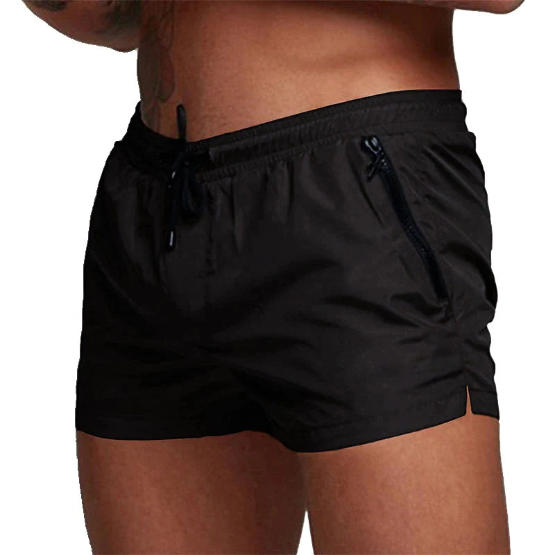 Men’s Quick Dry Swim Trunks with Zipper Pockets and Mesh Liner