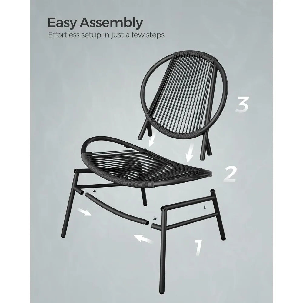 Acapulco Chairs, Side Table, Outdoor Garden Bistro Set