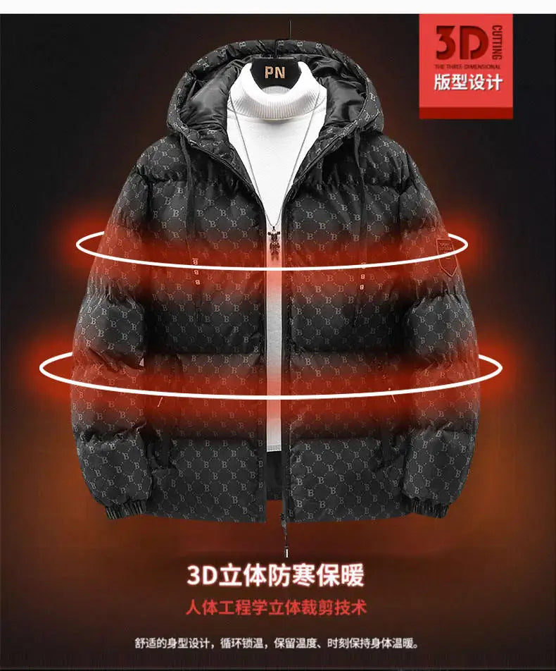 Men's Hooded Cotton-Padded Winter Jacket