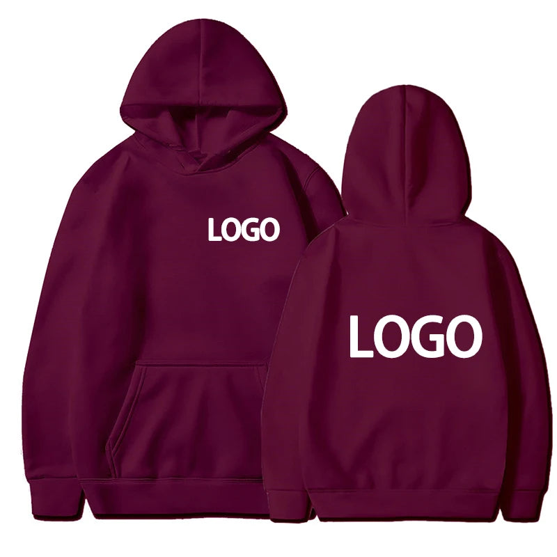 Customized Unisex Printed Hoodie – Loose Fit Streetwear Pullover