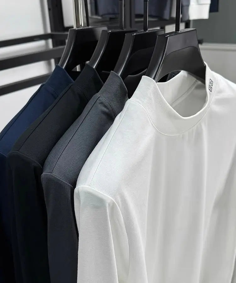 Luxury Men's Embroidered Long Sleeve T-Shirt