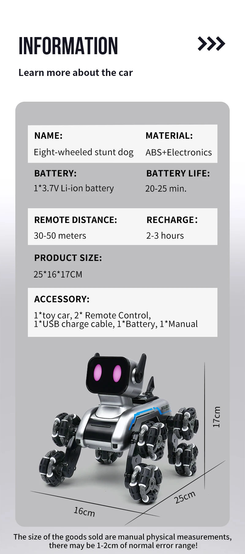 Kid's 8-Wheel RC Car Toy - Vivabazaarsstore