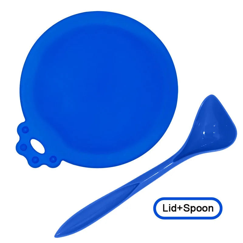 Reusable Pet Food Can Cover and Spoon Set for Dogs and Cats