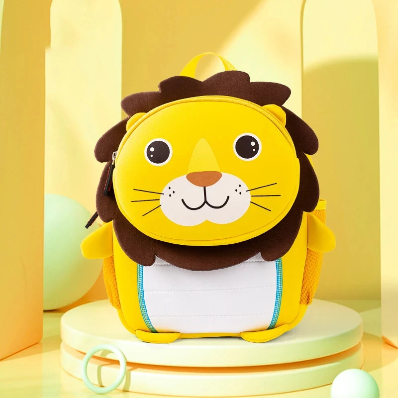 3D Animal Kids School Backpack – Mini Kindergarten Book Bag for Boys & Girls