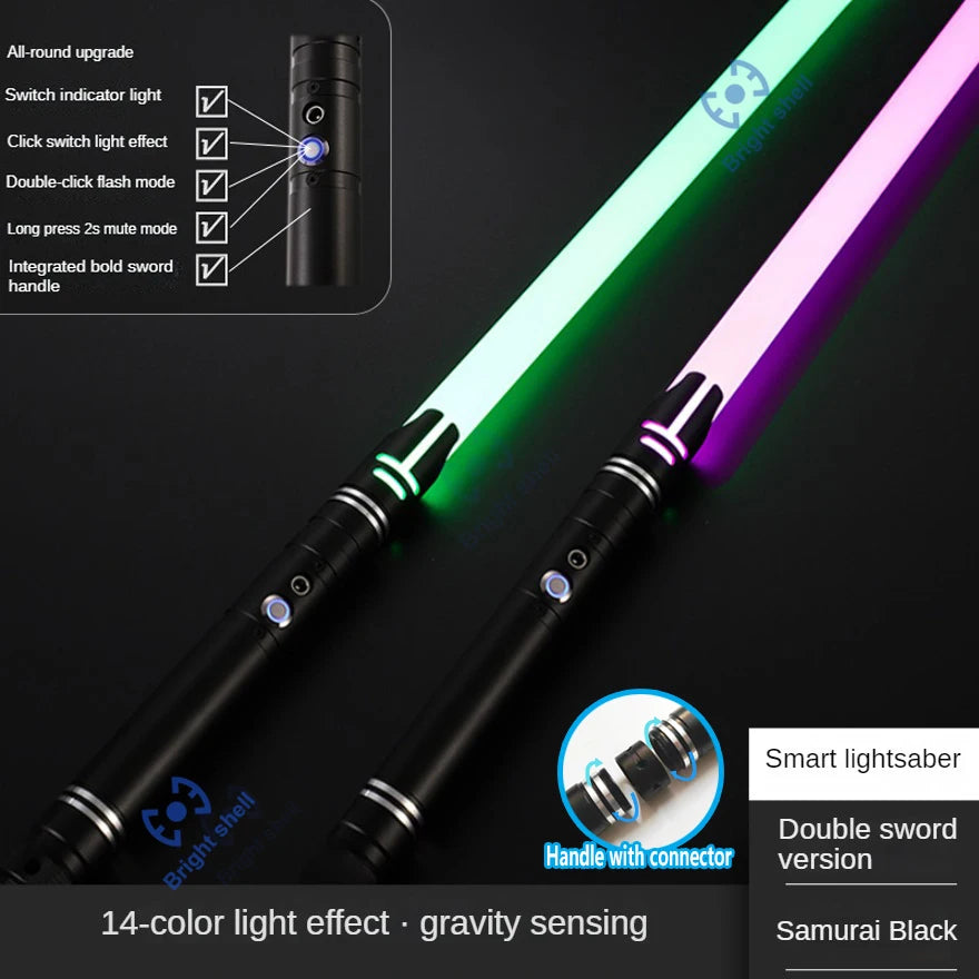 RGB Metal Lightsaber Laser Sword – 15 Color Change with Sound Effects