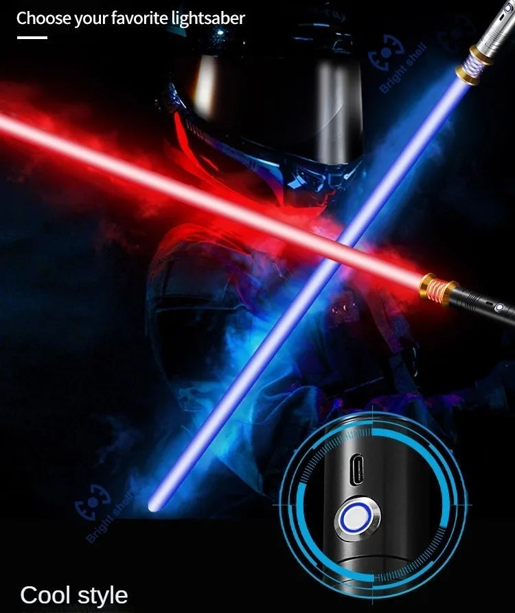 RGB Metal Lightsaber Laser Sword – 15 Color Change with Sound Effects