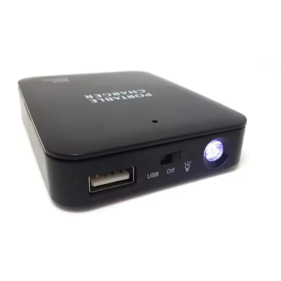USB Charger Power Box – Emergency Battery Charger with Flashlight
