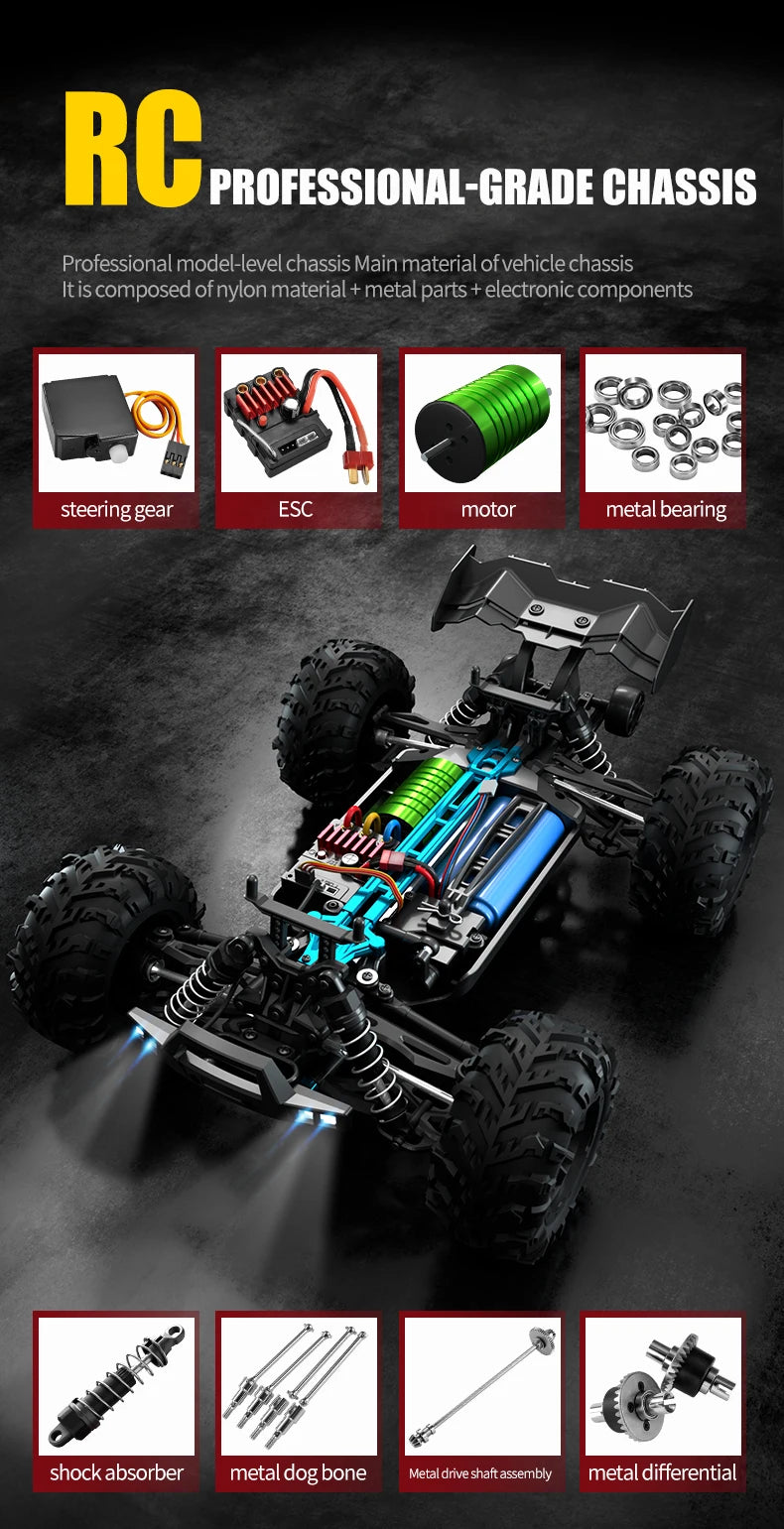 1:16 High-Speed 4WD RC Car - 70KM/H or 50KM/H